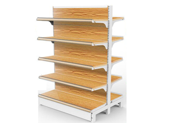 Customized Size MDF Supermarket Display Racks , Grocery Store Display Shelves supplier