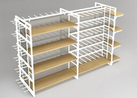 Metal Frame Retail Display Shelves , Multiuse Convenience Store Shelving Four Sides